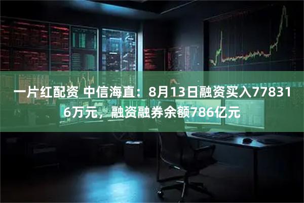 一片红配资 中信海直：8月13日融资买入778316万元，融资融券余额786亿元